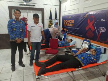 Rangkaian HBP ke 62, Lapas Bagansiapiapi Gelar Baksos Donor Darah